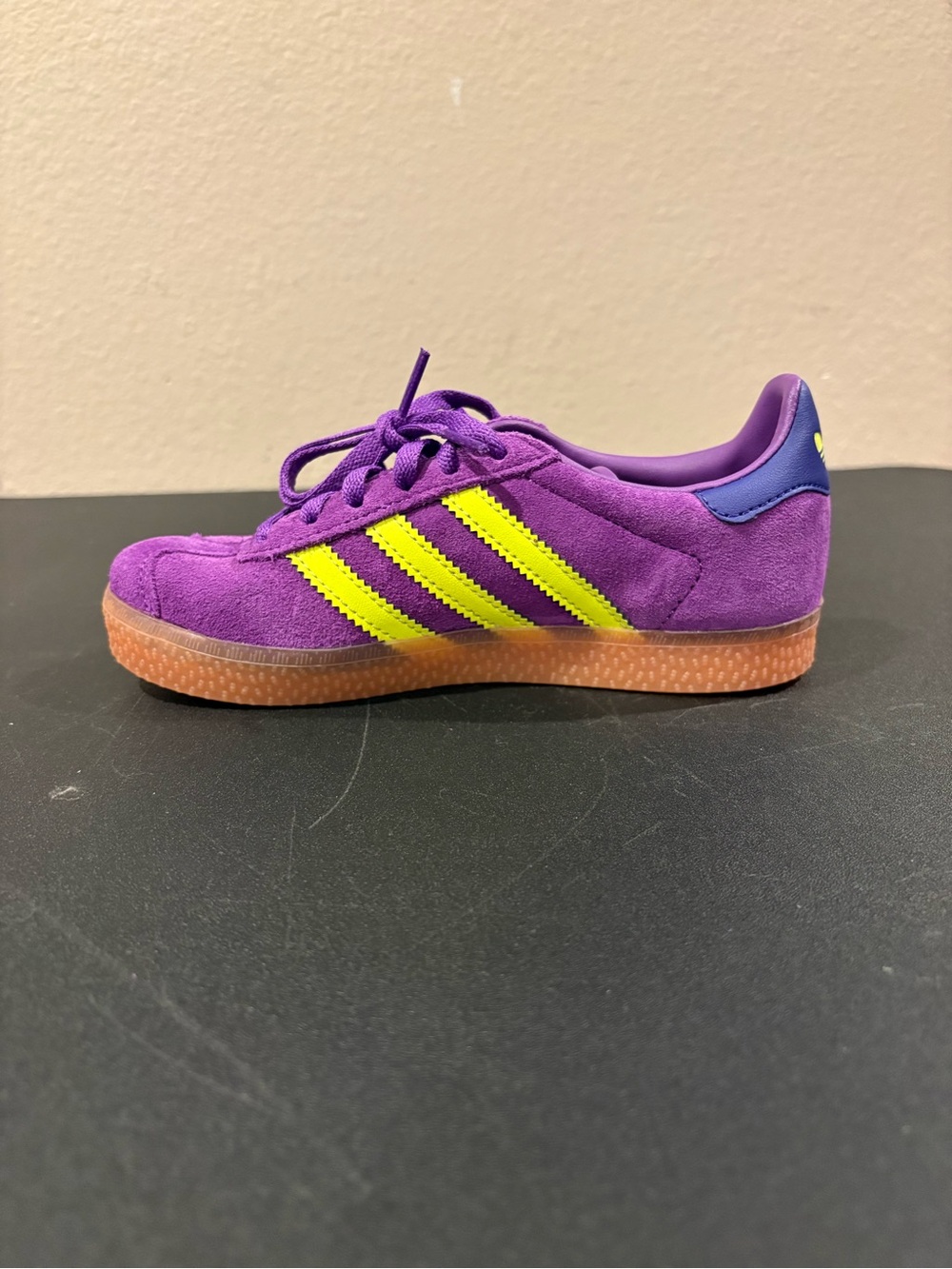 Adidas Gazelle CF EL I Active Purple Solar Yellow Shoes JP7136 Kid Toddler Sz 13 - Picture 3 of 11